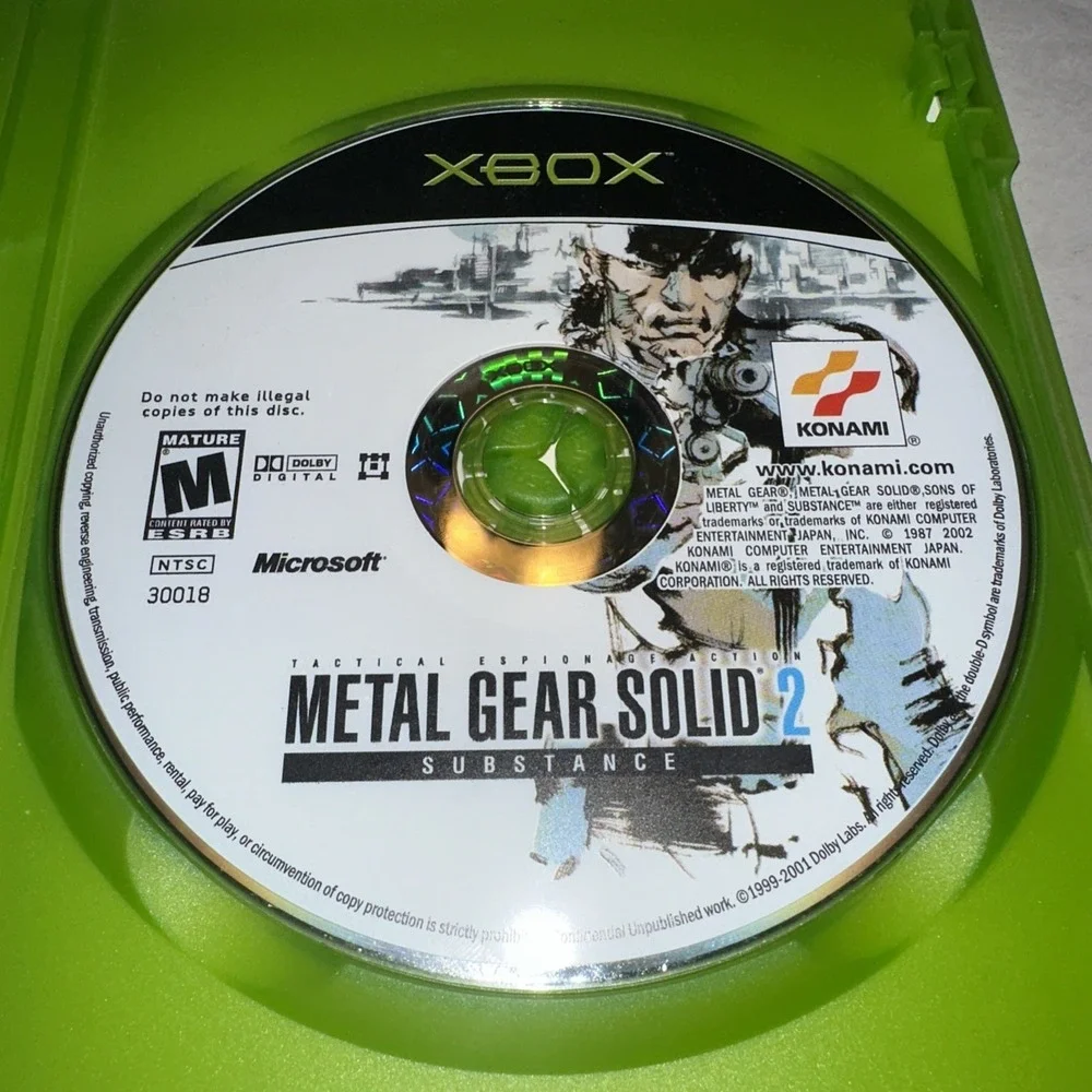 Metal Gear Solid 2: Substance (Microsoft Xbox, 2002) Complete CIB W/ Manual